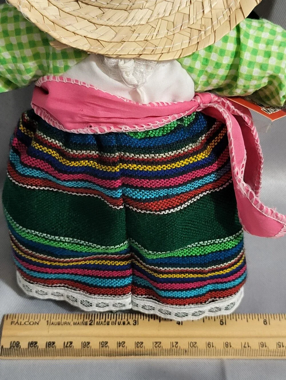 Vintage Munecas Mexicanas Girl Doll Mexican Souvenir Folk Art Sombrero 10